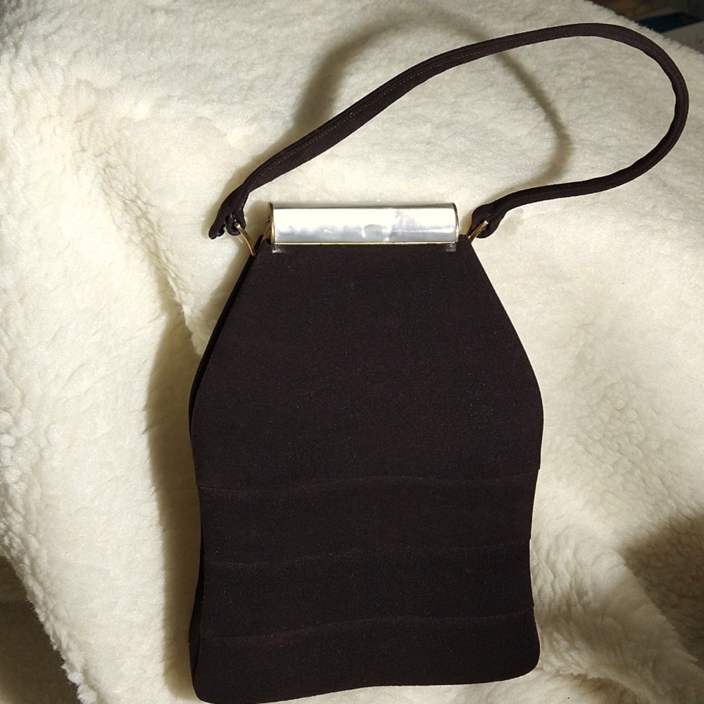 Purse Takor Bag vintage 1940 it's clasp is mother of pearl looking